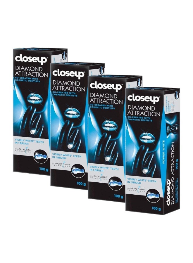 Closeup Diamond Attraction Toothpaste 100g X Pack of 4Pcs - Image 1